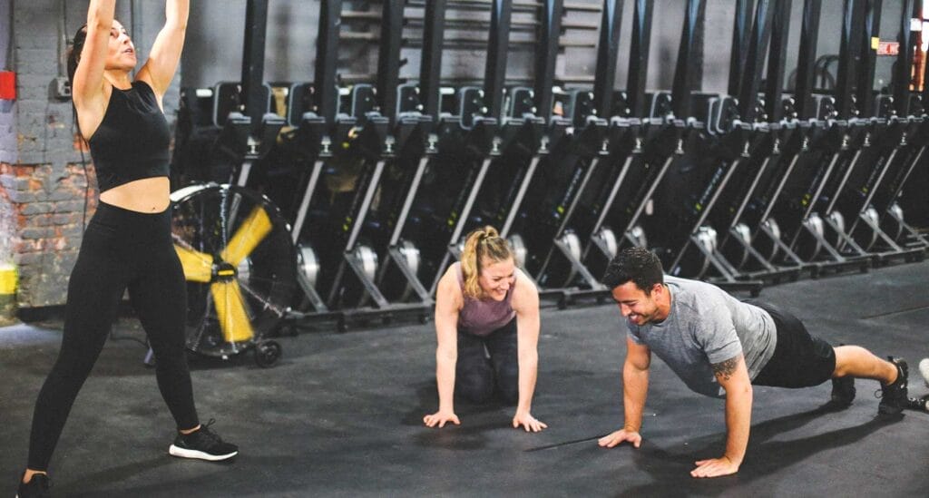Group training pushups